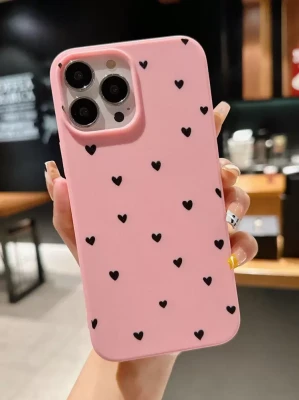 Różowe etui serca iPhone 12 Pro