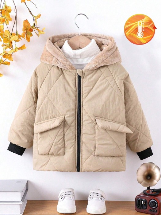 Beżowa ocieplana kurta (18-24M)