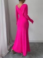 Fuksjowa teksturowa sukienka (M)