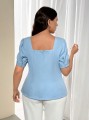 Niebieska bluzka kokardy (1XL)