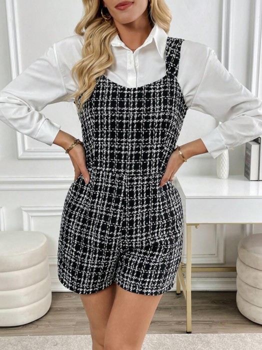 Czarny kombinezon wzór (XL)