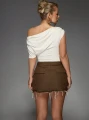 Ecru asymetryczny top (XS)