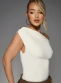 Ecru asymetryczny top (XS)
