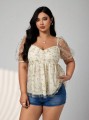 Beżowa bluzka hafty (3XL)