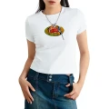 Biały t-shirt nadruk (L)