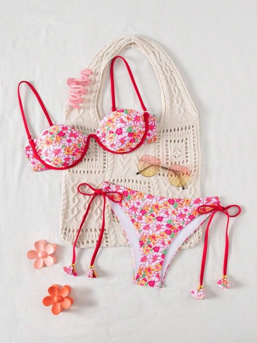 Wzorzyste bikini kąpielowe (M)