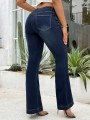 Granatowe jeansowe dzwony (M)