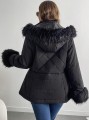 Czarna kurtka kaptur (3XL)