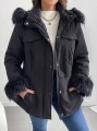 Czarna kurtka kaptur (3XL)