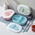 Dwukolorowy lunchbox sztućce