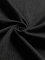 Czarny prosty t-shirt nadruk (L)