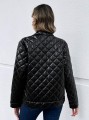 Pikowana czarna kurtka (XL)