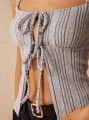 Szary melanżowy top (XS)