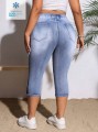 Niebieskie jeansy 3/4 guziki (2XL)