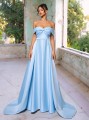 Niebieska asymetryczna sukienka maxi (XS)