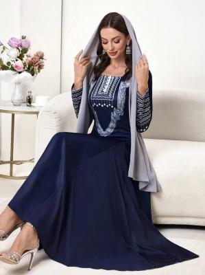 Granatowa sukienka naduk (XL)