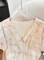 Koszulowa bluzka wzór hafty (2XL)