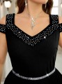 Czarny kombinezon cyrkonie (3XL)