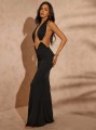 Czarna sukienka maxi (M)