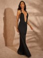 Czarna sukienka maxi (M)