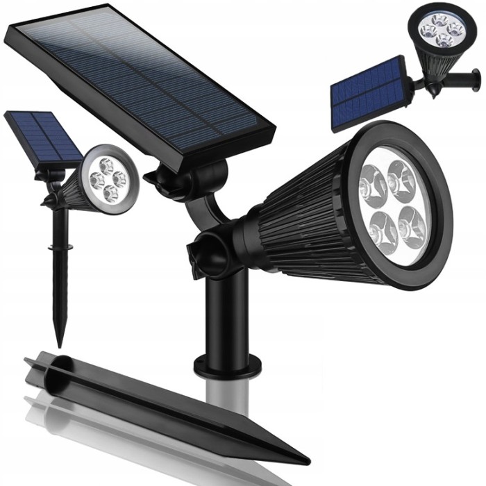 Czarna lampa solarna