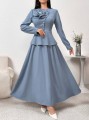 Niebieska sukienka maxi (XL)