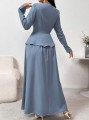 Niebieska sukienka maxi (XL)