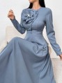 Niebieska sukienka maxi (XL)