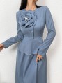 Niebieska sukienka maxi (XL)
