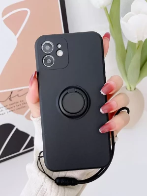Czarne etui smycz iPhone 11 Pro Max