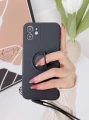 Czarne etui smycz iPhone 11 Pro Max