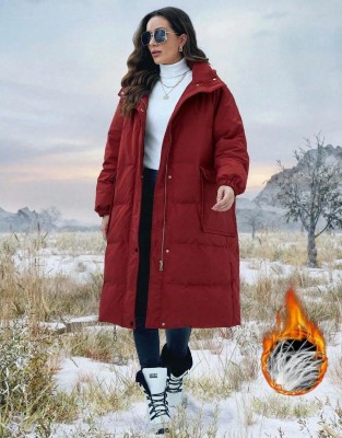 Czerwony płaszcz oversize (S)