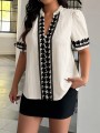 Bluzka ecru hafty (2XL)