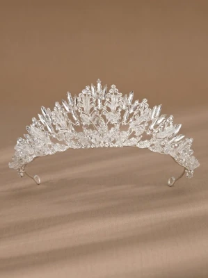 Srebrna zdobiona tiara