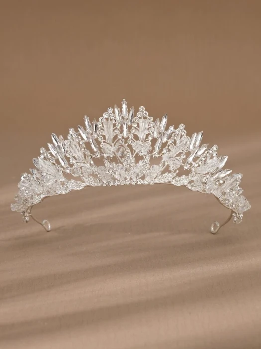 Srebrna zdobiona tiara