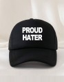 Czarna czapka daszek napis