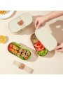 Beżowy dwuwarstwowy lunchbox
