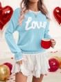 Jasnoniebieski sweter napis (M)