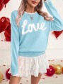 Jasnoniebieski sweter napis (M)