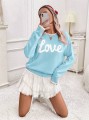 Jasnoniebieski sweter napis (M)