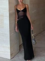 Czarna sukienka maxi cut out (XS)