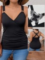 Czarny top hafty (2XL)