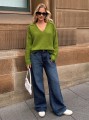 Zielony sweter oversize (L)