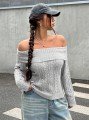 Szary melanżowy sweter (1XL)
