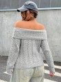 Szary melanżowy sweter (1XL)
