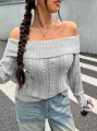 Szary melanżowy sweter (1XL)