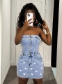 Niebieska jeansowa sukienka (2XL)