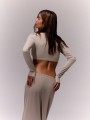 Beżowy gładki top (XL)