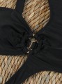 Czarne monokini kąpielowe (M)