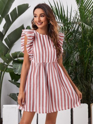 Dwukolorowa sukienka mini pasek (XL)